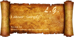 Lakner Gergő névjegykártya